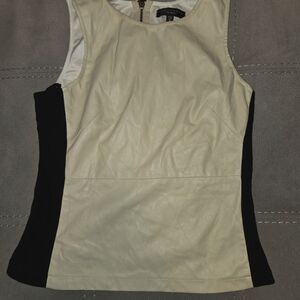 Sanctuary Cream and Black Tank Top